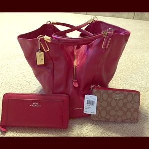 Coach Phoebe Handbag in Red.